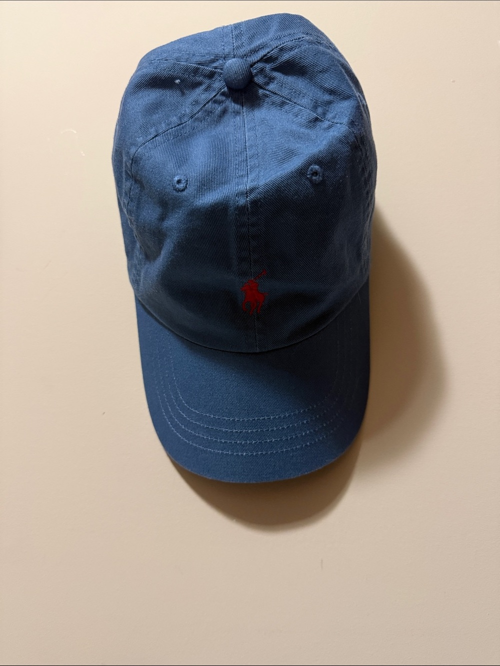 Polo by Ralph Lauren Blue Cap with Red Pony Embroidery